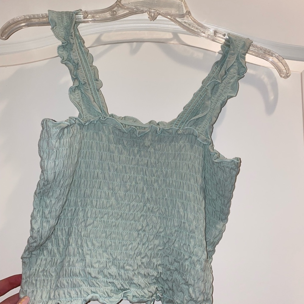 Green crop top